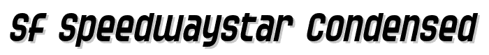 SF Speedwaystar Condensed Oblique font